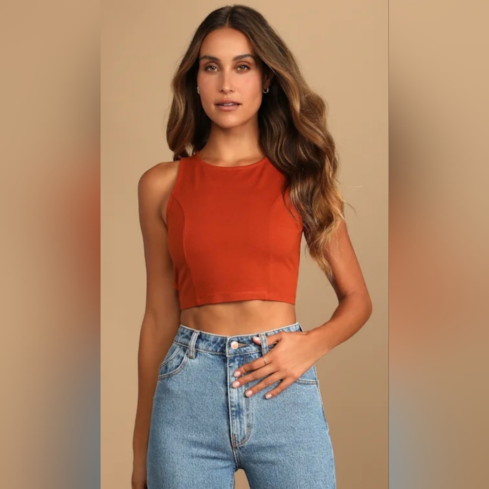 Lulu's Rust Wrap Tank Top
